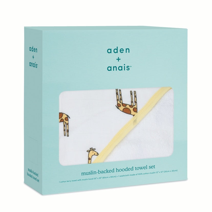 aden + anais] フード付きタオルセット（ウォッシュクロス付