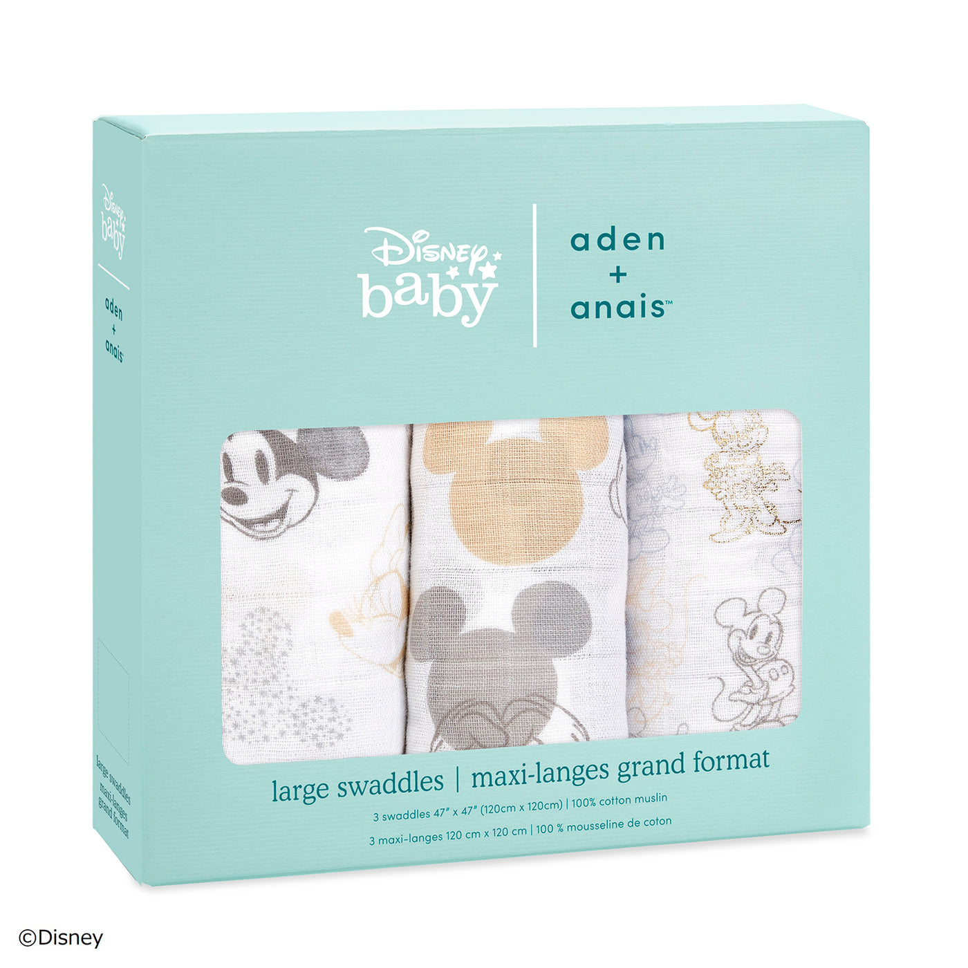 [aden + anais] ディズニー おくるみ - 3枚セット -  ミッキー&ミニー