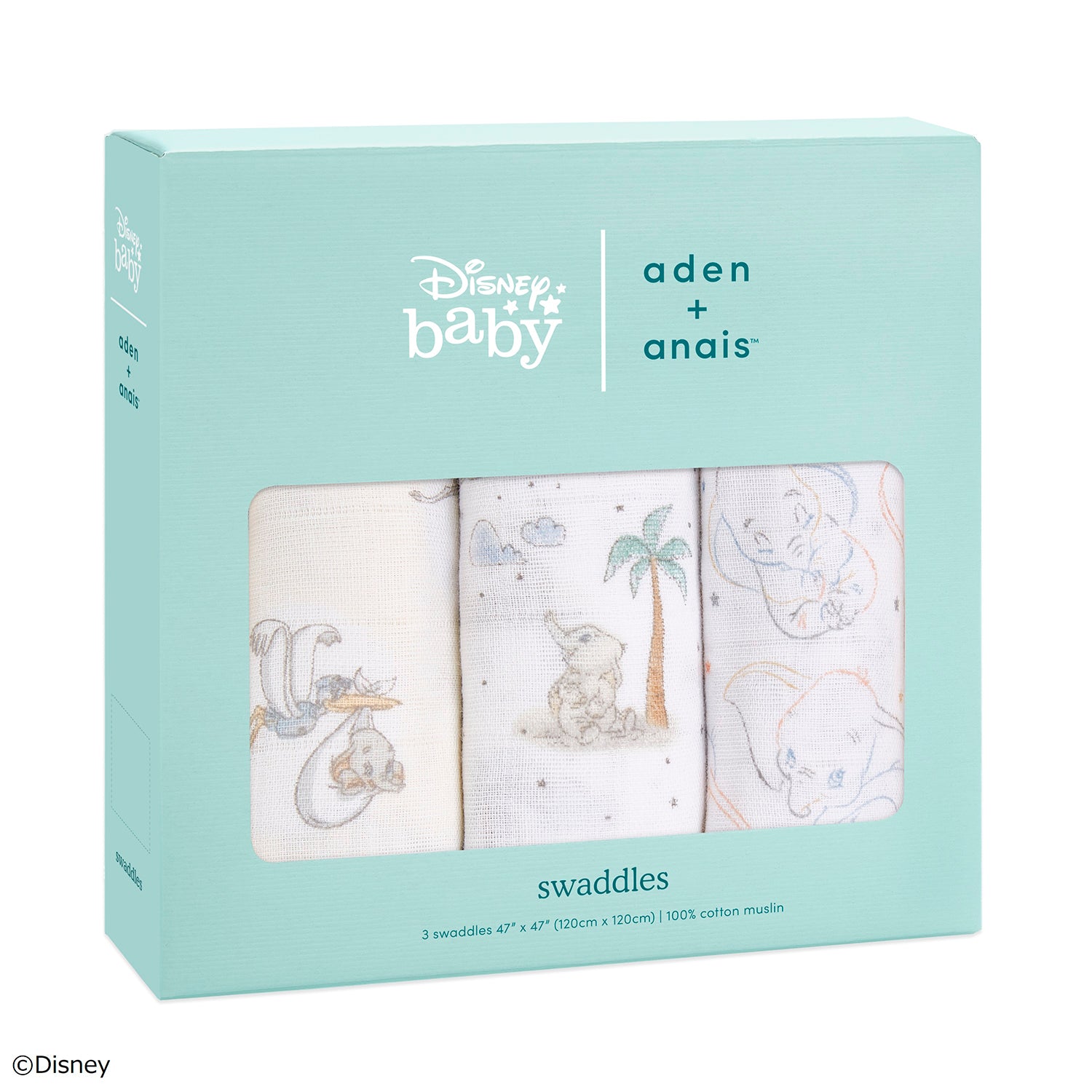 [aden + anais] ディズニー おくるみ - 3枚セット  -  マイダーリンダンボ