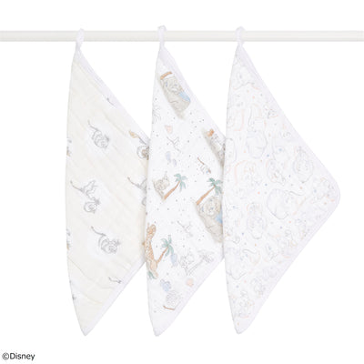 [aden + anais] ディズニー ウォッシュクロス（お口拭き） - 3枚セット  -  マイダーリンダンボ