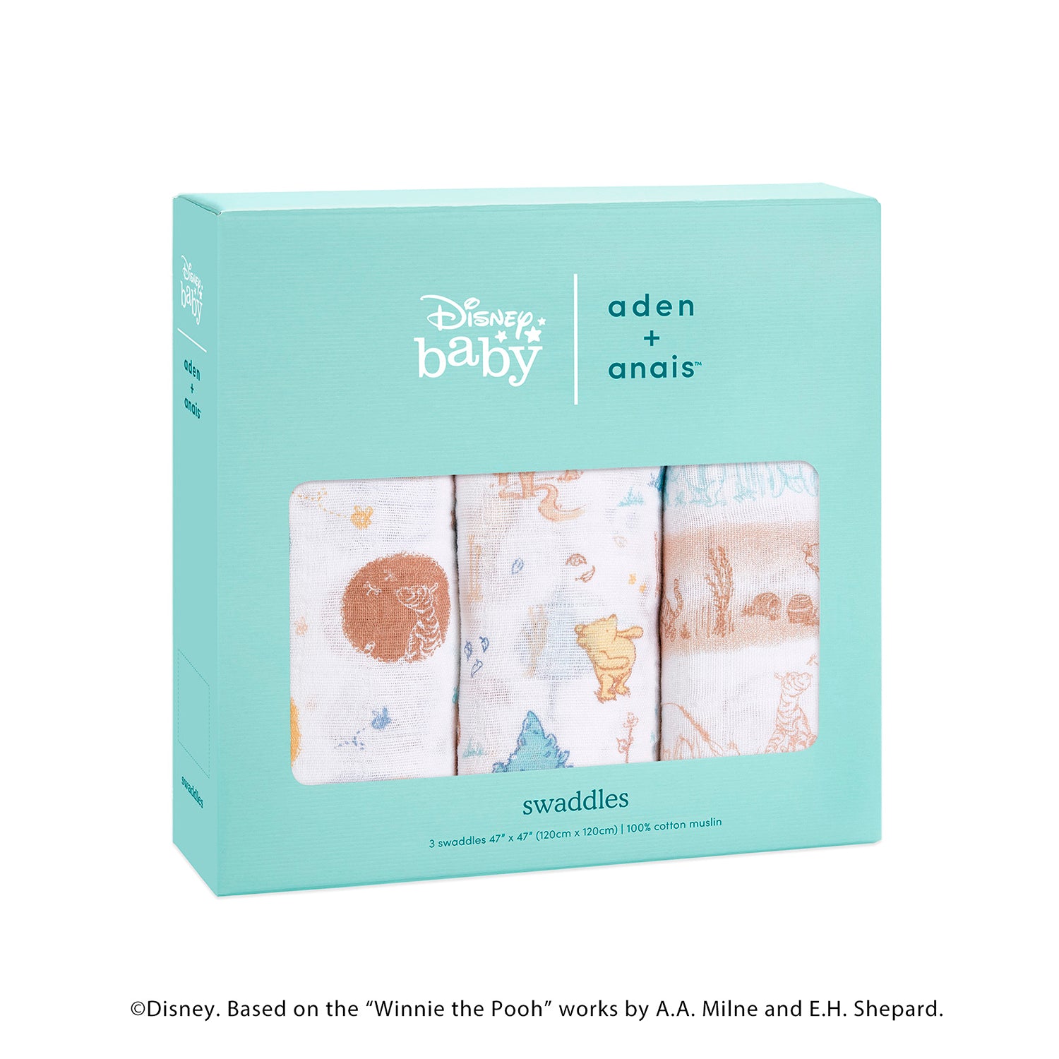 [aden + anais] ディズニー おくるみ - 3枚セット - ウィニー・イン・ザ・ウッズ