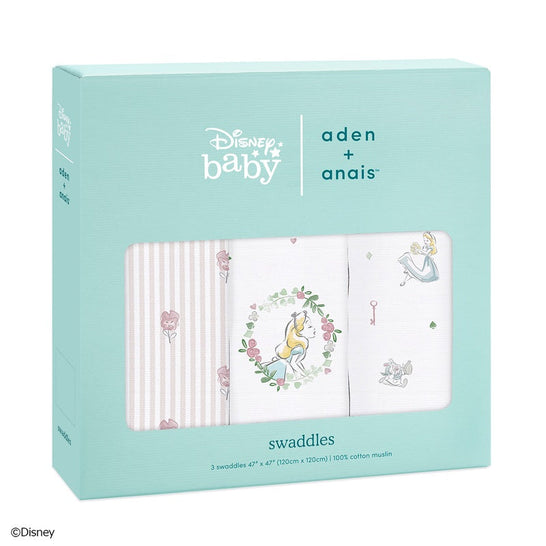 [aden + anais] ディズニー おくるみ - 3枚セット - アリス イン ワンダーランド