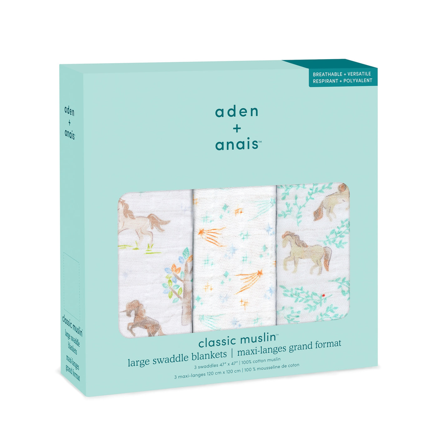 [aden + anais] おくるみ 3枚セット - イヤー オブ ザ ホース