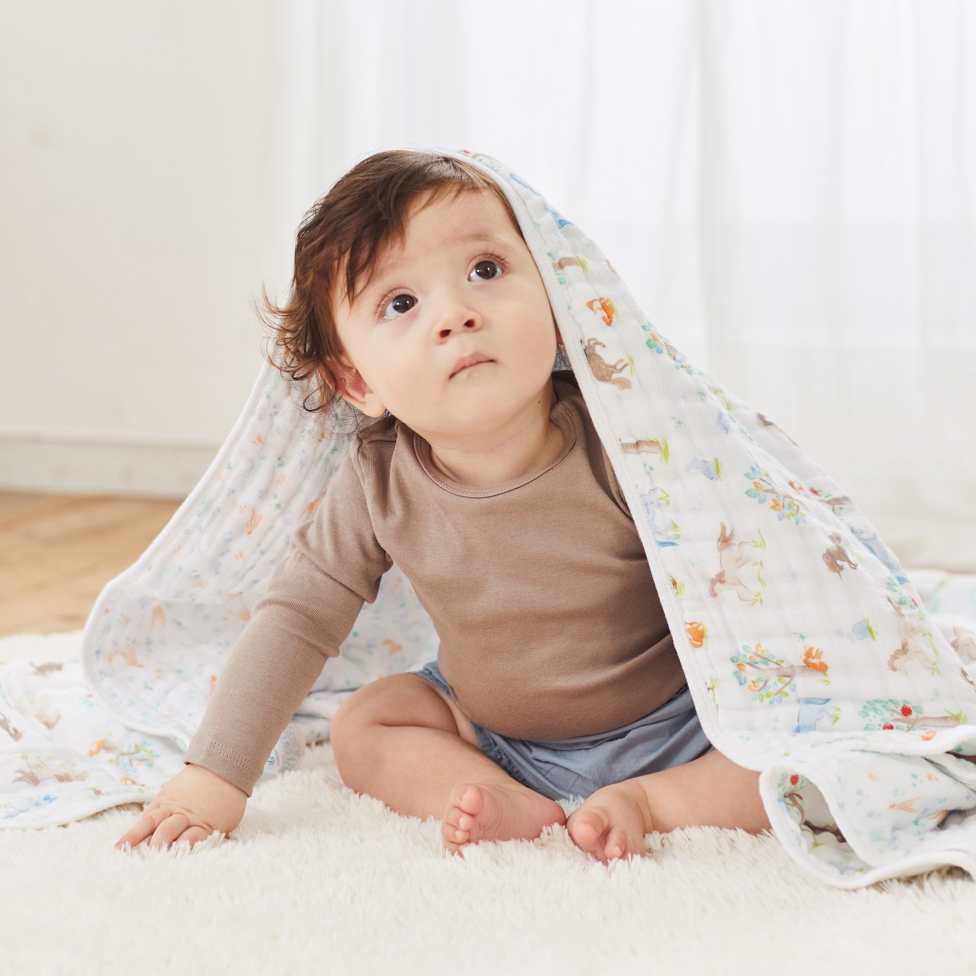 【名入れ】[aden + anais] ドリームブランケット ／イヤー オブ ザ ホース×Gold糸