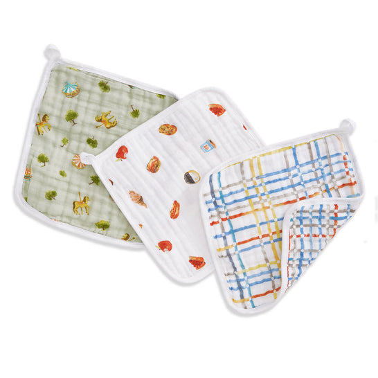 [aden + anais] オーガニックウォッシュクロス（お口拭き） - 3枚セット