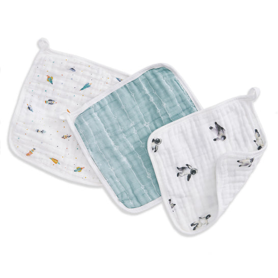 [aden + anais] オーガニックウォッシュクロス（お口拭き） - 3枚セット