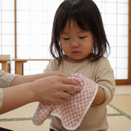 【名入れ】[aden + anais] オーガニックウォッシュクロス（お口拭き） - 3枚セット