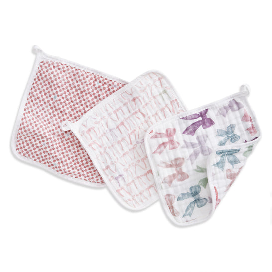 [aden + anais] オーガニックウォッシュクロス（お口拭き） - 3枚セット