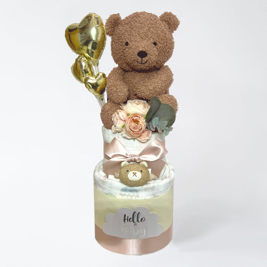 ダイパーケーキ - ツインベアー ピンク