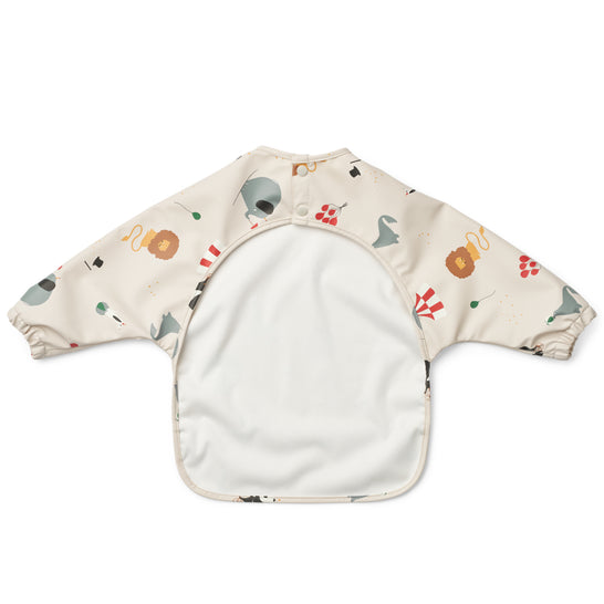 [リーウッド] Merle Printed Cape Bib / メル プリント長袖エプロン