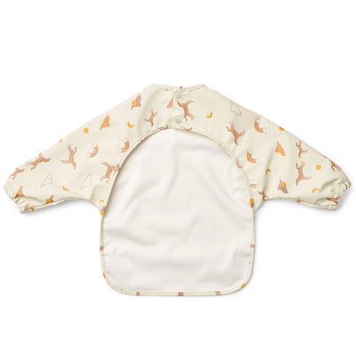 [リーウッド] Merle Printed Cape Bib / メル プリント長袖エプロン
