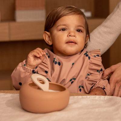 [リーウッド] Merle Printed Cape Bib / メル プリント長袖エプロン