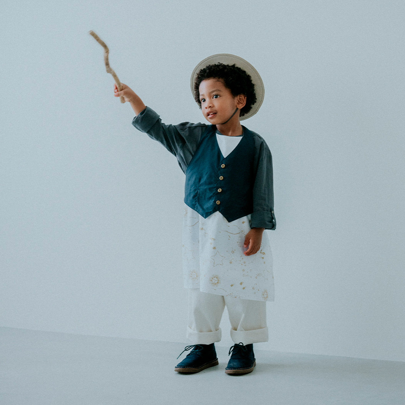 [MARLMARL] garcon  for kids / ギャルソン（お食事エプロン・3〜6歳用）