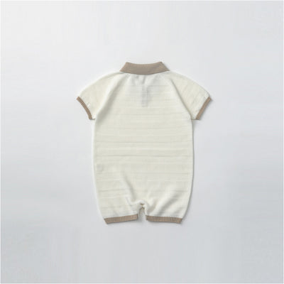 [MARLMARL] knit polo rompers / ニットポロロンパース