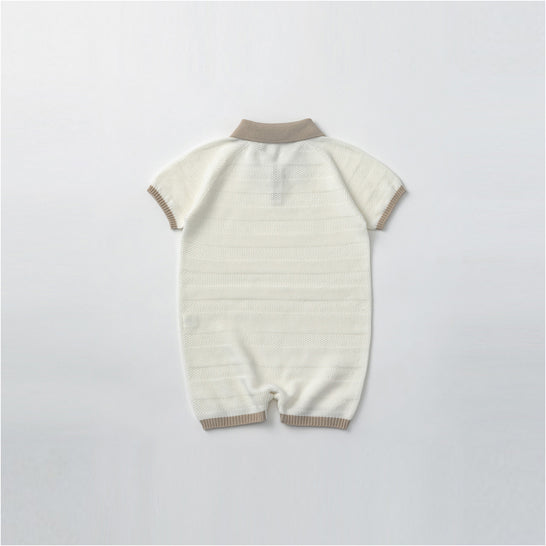 [MARLMARL] knit polo rompers / ニットポロロンパース