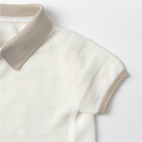 [MARLMARL] knit polo rompers / ニットポロロンパース