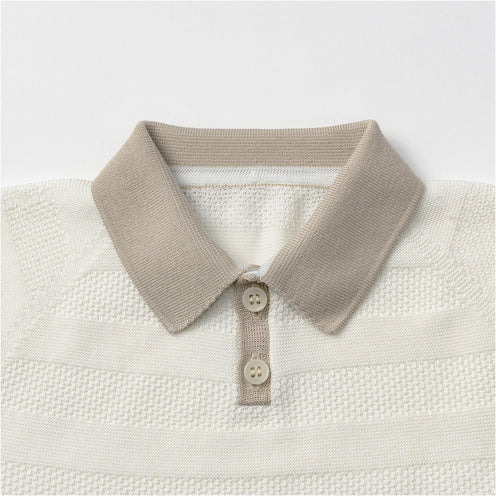 [MARLMARL] knit polo rompers / ニットポロロンパース