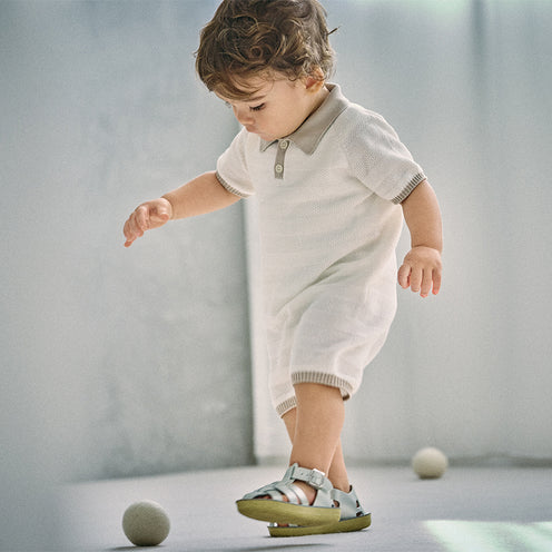 [MARLMARL] knit polo rompers / ニットポロロンパース