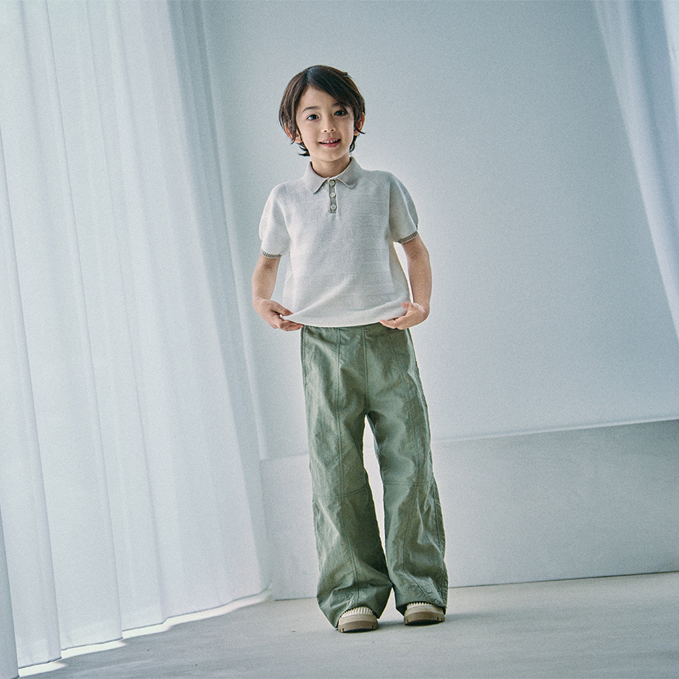 [MARLMARL] knit polo shirts / ニットポロシャツ