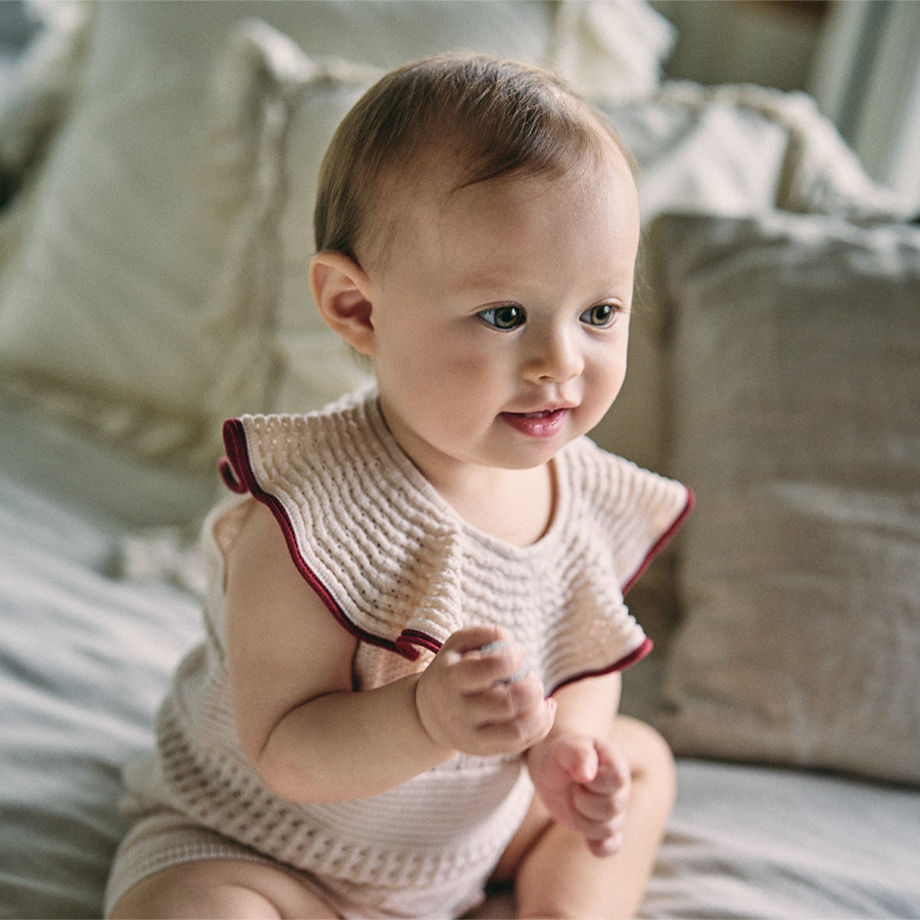 [MARLMARL] knit frill rompers / ニットフリルロンパース