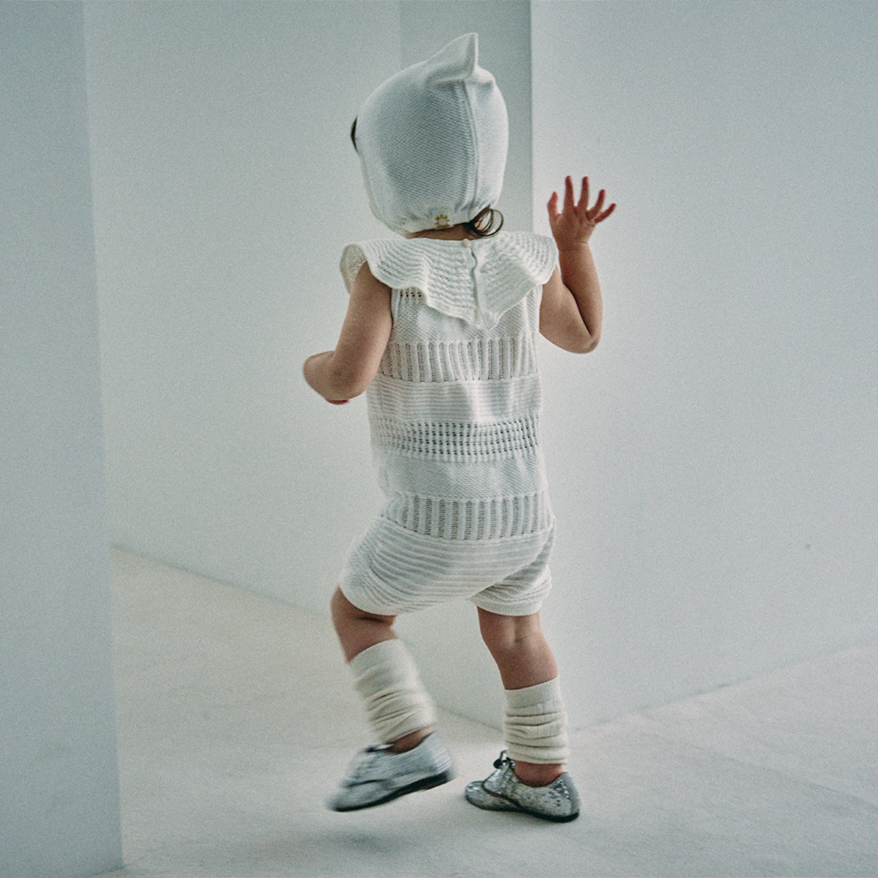 [MARLMARL] knit frill rompers / ニットフリルロンパース
