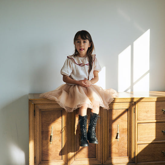 [MARLMARL] knit frill blouses / ニットフリルブラウシーズ
