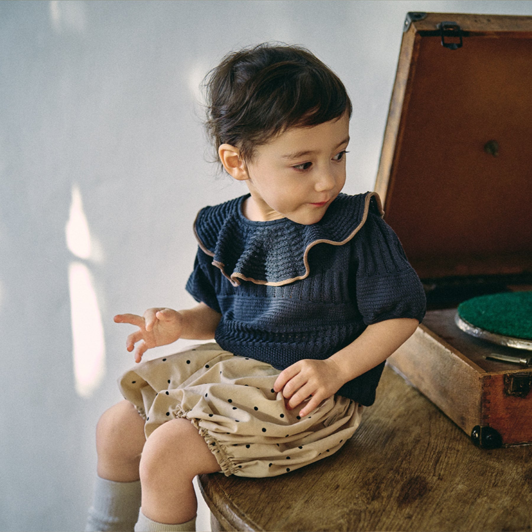 [MARLMARL] knit frill blouses / ニットフリルブラウシーズ