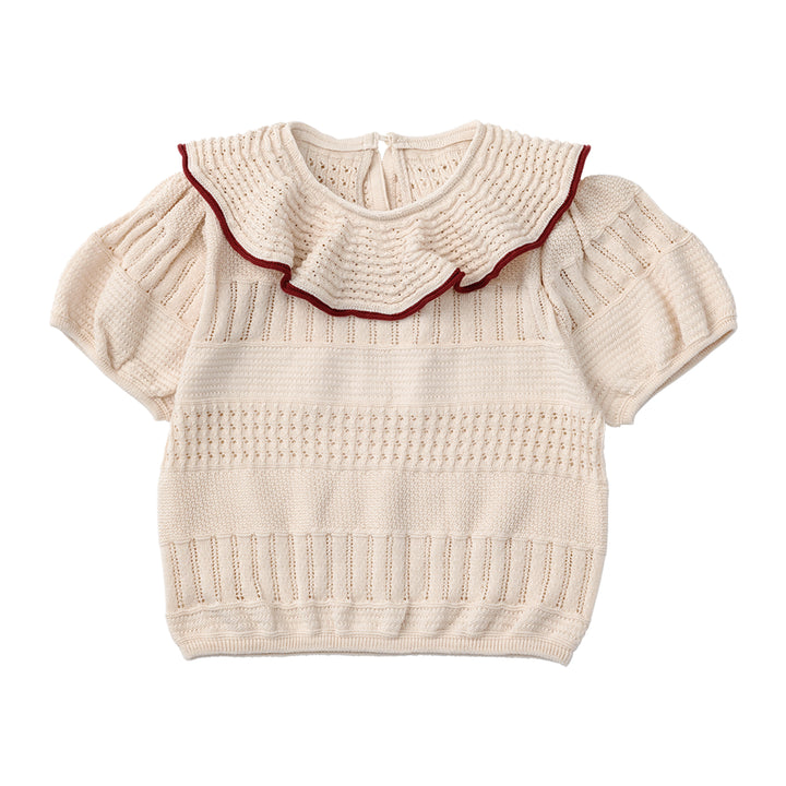 MARLMARL] knit frill blouses / ニットフリルブラウシーズ 