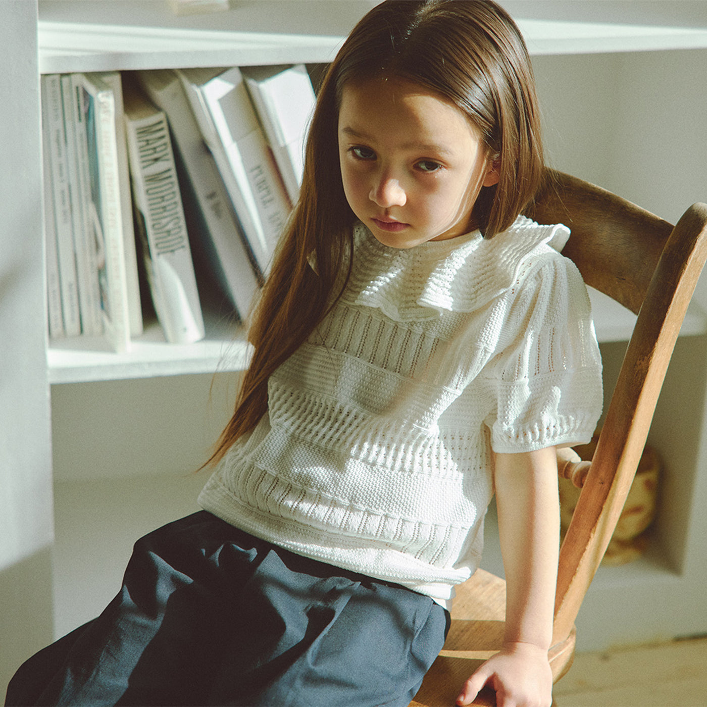 [MARLMARL] knit frill blouses / ニットフリルブラウシーズ