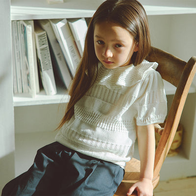 [MARLMARL] knit frill blouses / ニットフリルブラウシーズ