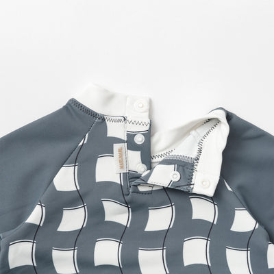 [MARLMARL] swimwear grid wave navy / スイムウェア グリッドウェーブネイビー