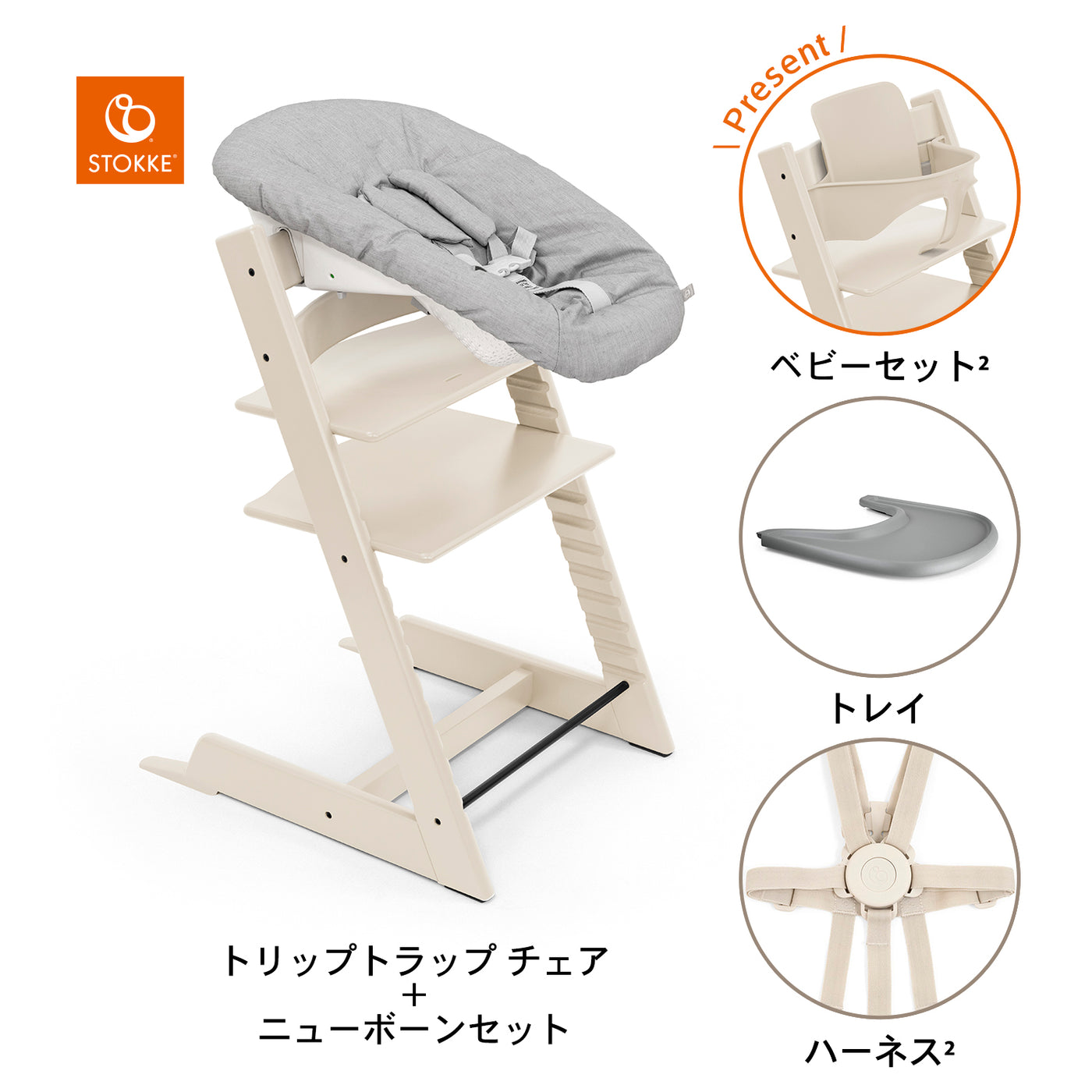 バニラホワイト / ストームグレー / グレー