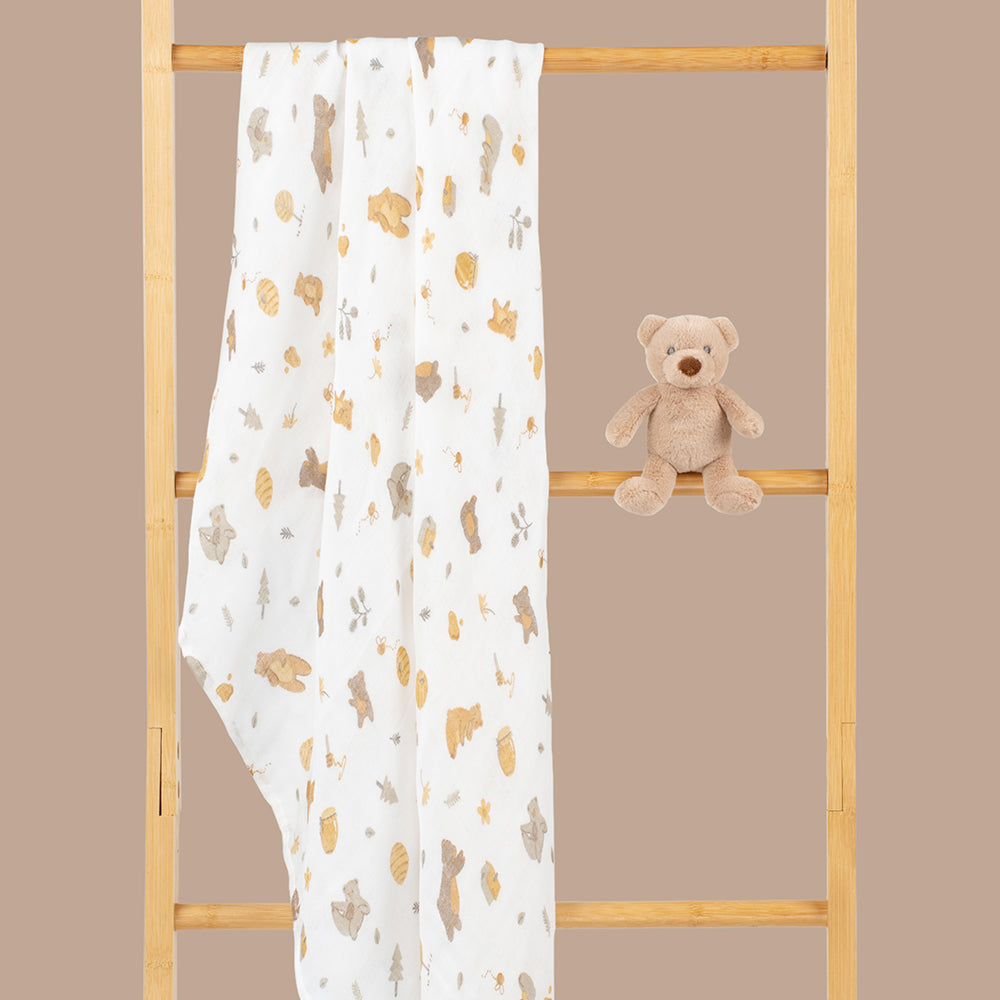 [リトルリネンカンパニー] ミニプラッシュトイ & おくるみセット