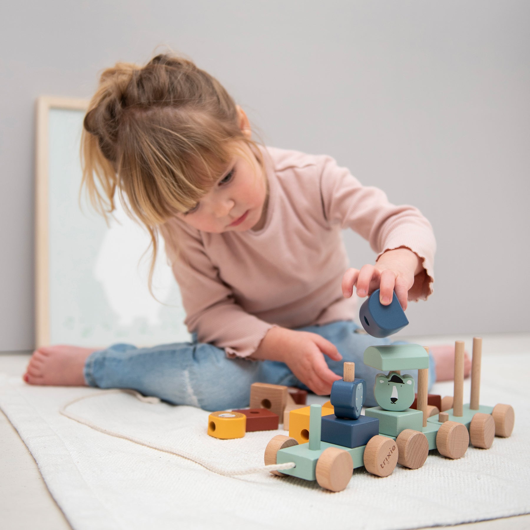 [trixie baby] ウッデン アニマルトレイン