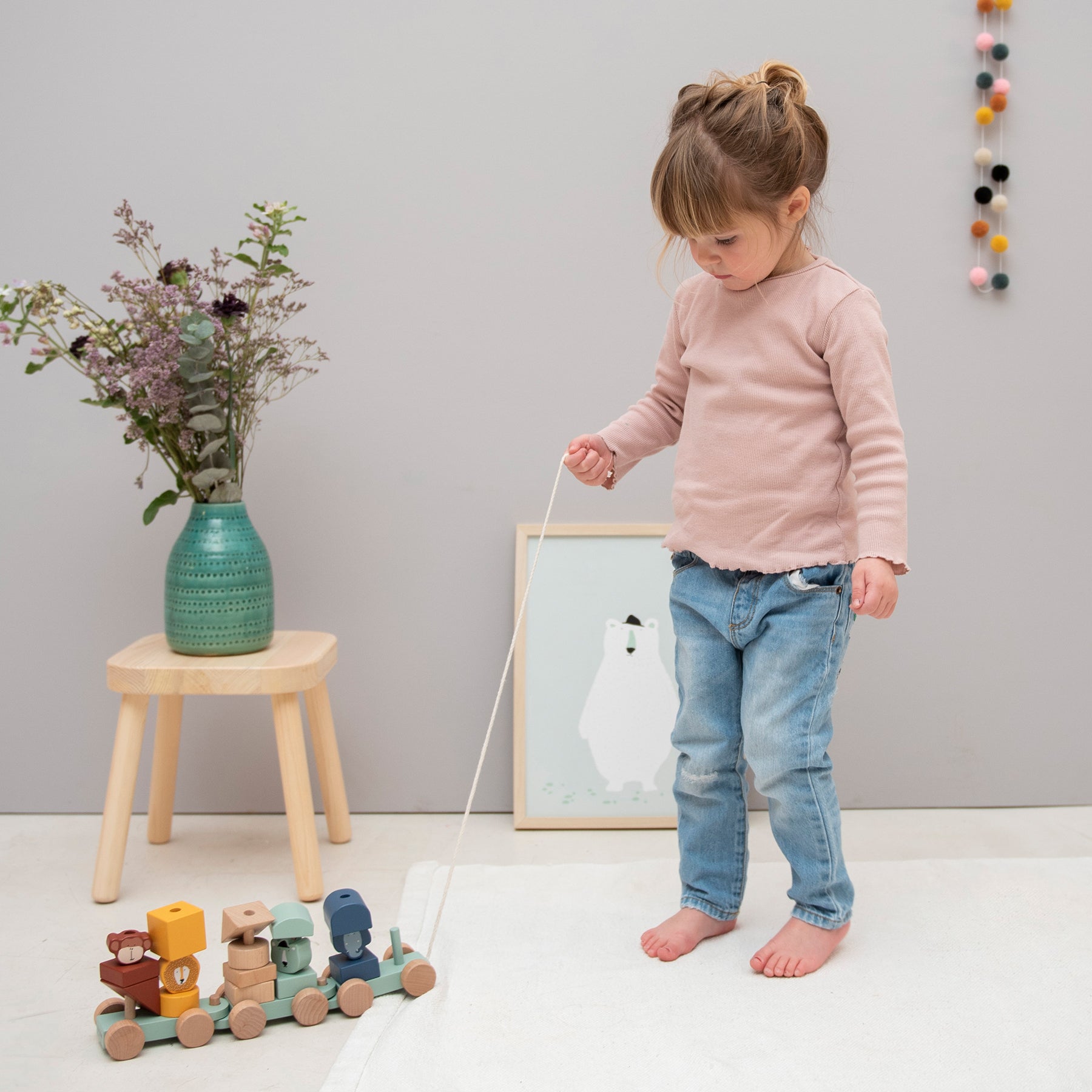 [trixie baby] ウッデン アニマルトレイン