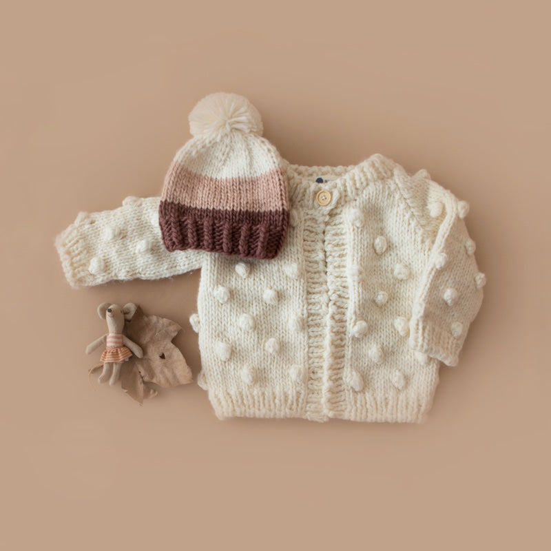 ブルーベリーヒル] ポップコーンカーディガン（12-24ヶ月