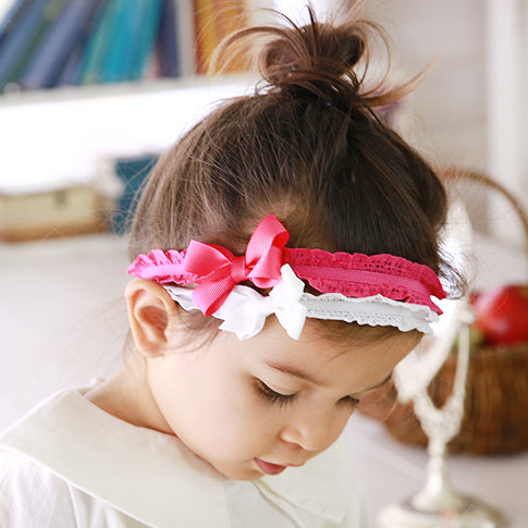 ✦ヘアジュエリー✦　ダイヤモンド&ルビーとローズクオーツのヘアゴム ✦ヘアジュエリー✦ ダイヤモンド&ルビーとローズクオーツのヘアゴム