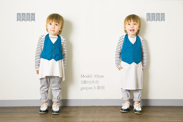 [MARLMARL] garcon  for baby / ギャルソン（お食事エプロン・0〜3歳用）